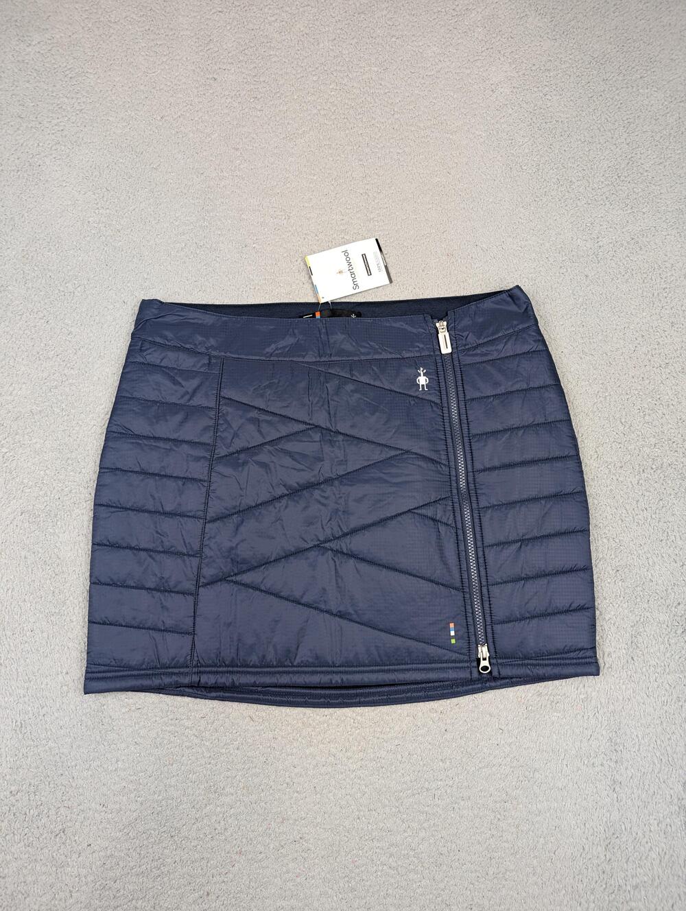 Smartwool Skirt Womens Large Deep Navy Smartloft 120 Insulated Quilted Side Zip